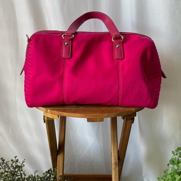 Juicy Couture Hot Pink Nylon Mini Weekender Y2K - Picture 3 of 8